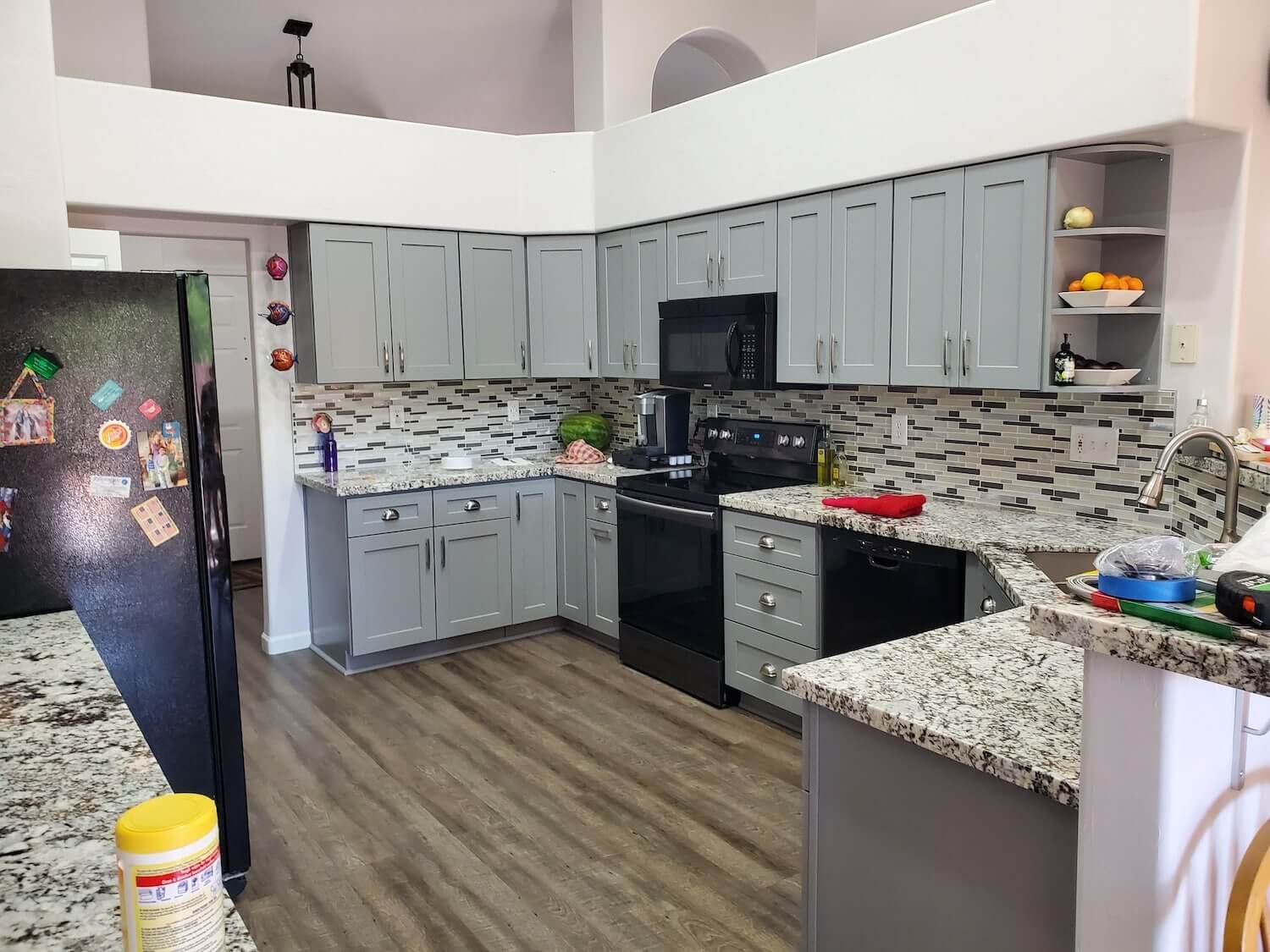 An example of major home renovations in the kitchen area