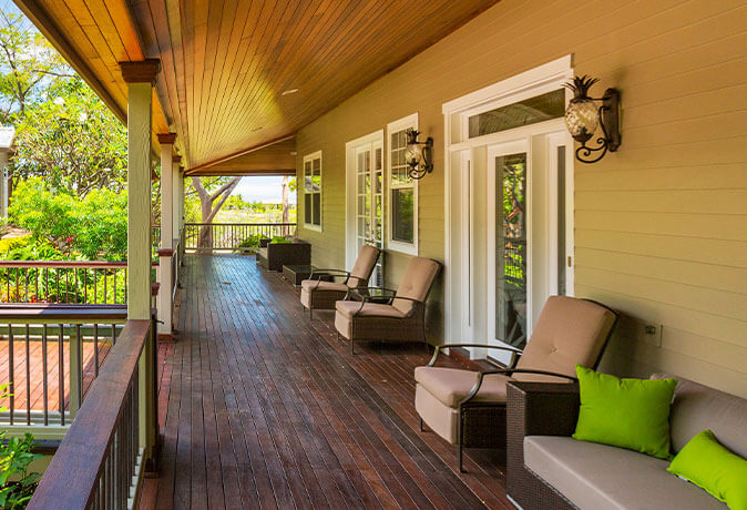 Porches and Patio remodeling project of Corso construction